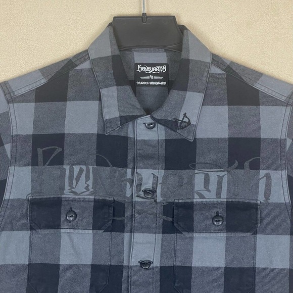 Stussy‎ x Neighborhood Boneyards Short Sleeve Button Up Shirt Mens S Checkered - Picture 2 of 12